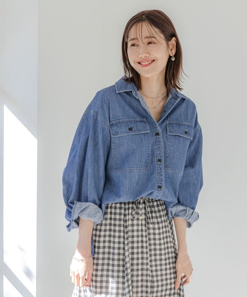 よし① GLOBAL WORK（グローバルワーク）の「GOODデニム羽織りシャツ