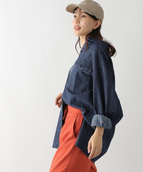 GLOBAL WORK(グローバルワーク)の「GOODデニム羽織りシャツ/172436(シャツ/ブラウス・レディース・ネイビー/ブルー・FREE)」の21枚目の写真