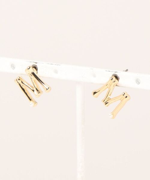 AMERICAN HOLIC(アメリカンホリック)の「ポイントパールイニシャルピアスGD(ピアス(両耳用)・レディース・A/H/K/M/S・FREE)」の9枚目の写真