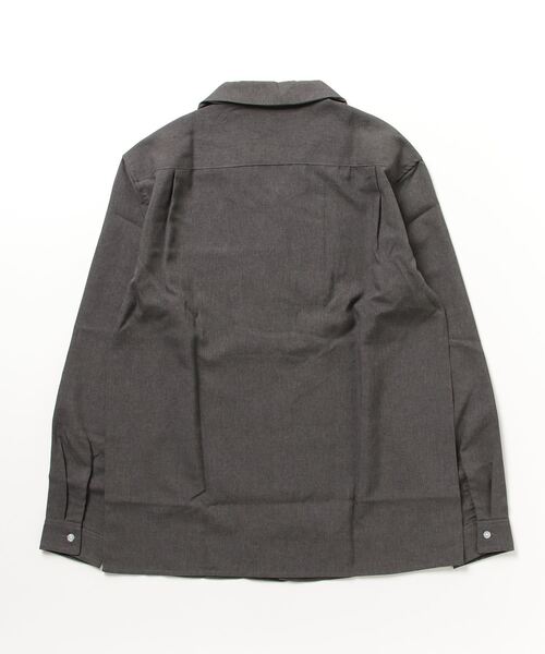 Beno（ビーノ）の「ポリトロ　オープンカラー L/Sシャツ（シャツ/ブラウス・メンズ・ベージュ/ブラック/ブルー/ライトグレー/チャコールグレー・M/L）」の7枚目の写真