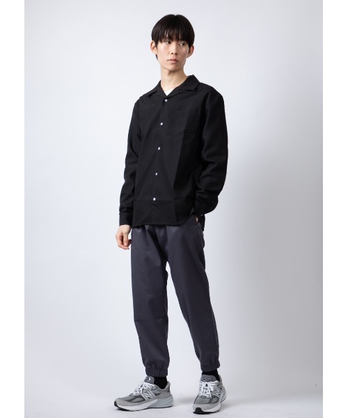 Beno（ビーノ）の「ポリトロ　オープンカラー L/Sシャツ（シャツ/ブラウス・メンズ・ベージュ/ブラック/ブルー/ライトグレー/チャコールグレー・M/L）」の20枚目の写真
