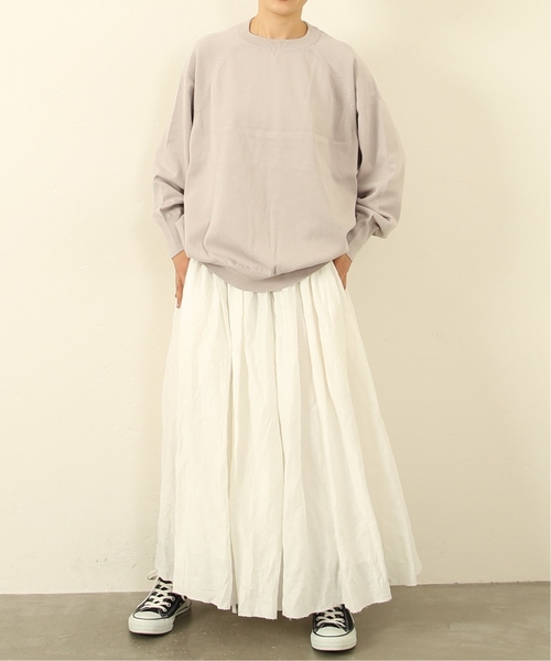 journal standard luxe エアーワッシャーギャザースカート　白 JOURNAL STANDARD LUXE（ジャーナルスタンダード ラックス）の