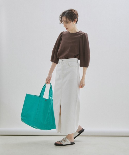 【WEB・一部店舗限定】【洗える】バックオープンパフスリーブブラウス