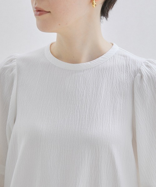 SALON adam et rope'(サロン アダム エ ロペ)の「【WEB・一部店舗限定】【洗える】バックオープンパフスリーブブラウス(シャツ/ブラウス・レディース・ブラウン/ブラック/ホワイト・FREE)」の15枚目の写真