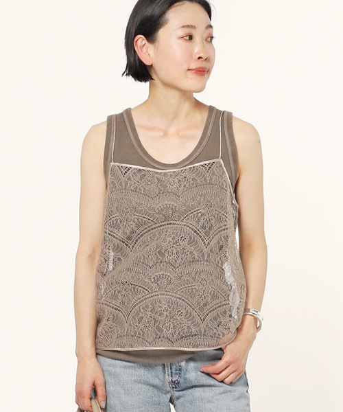 AP STUDIO（エーピーストゥディオ）の「SCENTOF レースキャミソール（キャミソール・レディース・ブラック/ベージュ・FREE）」の2枚目の写真