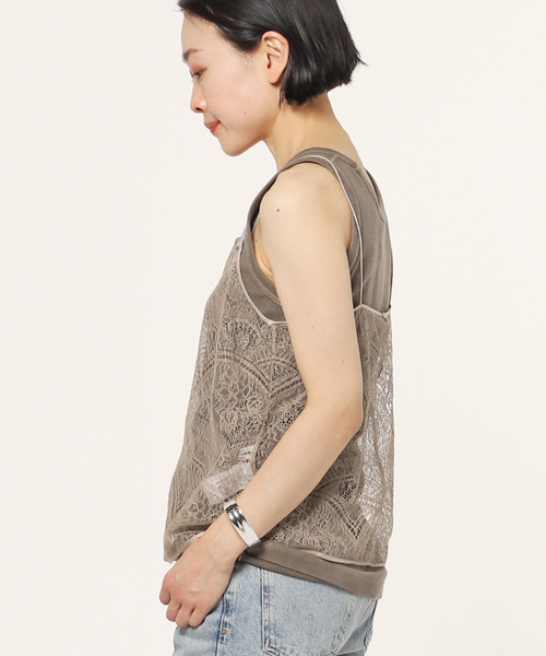 AP STUDIO（エーピーストゥディオ）の「SCENTOF レースキャミソール（キャミソール・レディース・ブラック/ベージュ・FREE）」の3枚目の写真