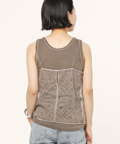 AP STUDIO（エーピーストゥディオ）の「SCENTOF レースキャミソール（キャミソール・レディース・ブラック/ベージュ・FREE）」の4枚目の写真