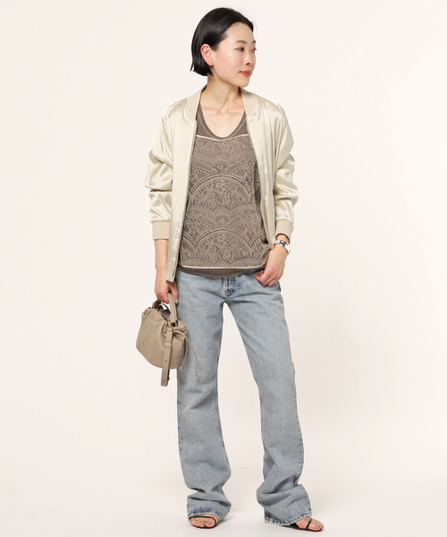 AP STUDIO（エーピーストゥディオ）の「SCENTOF レースキャミソール（キャミソール・レディース・ブラック/ベージュ・FREE）」の5枚目の写真