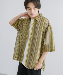 Rocky Monroe（ロッキーモンロー）の「オーバーサイズ バルファレース 透かし編み 半袖シャツ（シャツ/ブラウス）」