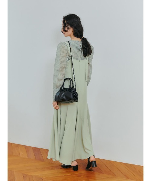 Ayla(アイラ)の「cross check sheer blouse(シャツ/ブラウス・レディース・ブラック/ライトグリーン/アイボリー・FREE)」の19枚目の写真