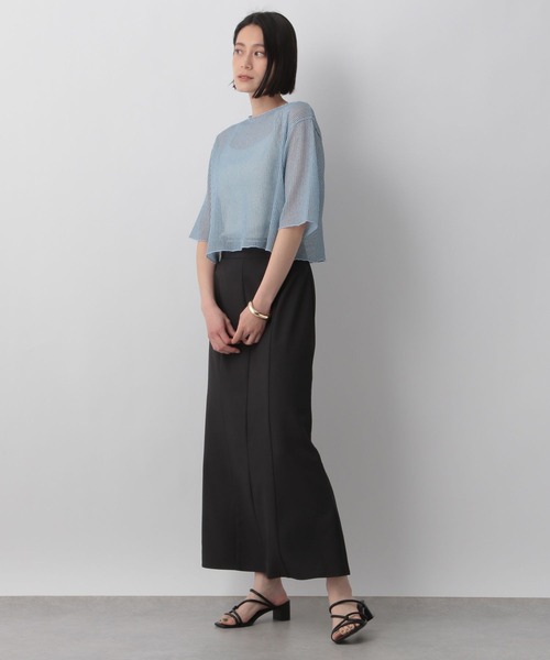 LOWRYS FARM（ローリーズファーム）の「シアーラッセルショート６Ｓ　905559（Tシャツ/カットソー・レディース・アイボリー/ブルー/グレー/イエロー/グレー系その他・FREE）」の12枚目の写真