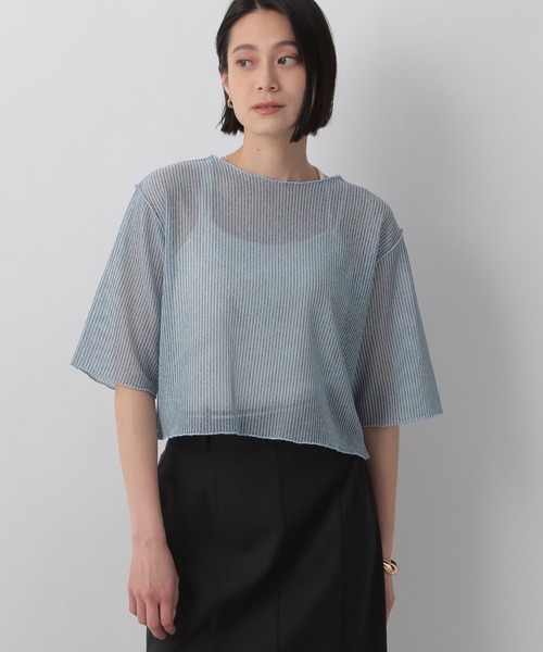 LOWRYS FARM（ローリーズファーム）の「シアーラッセルショート６Ｓ　905559（Tシャツ/カットソー・レディース・アイボリー/ブルー/グレー/イエロー/グレー系その他・FREE）」の14枚目の写真