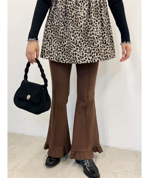 WC（ダブル シー）の「フリルリブパンツ（その他パンツ・レディース・アイボリー/ブラック/グレー/ブラウン・FREE）」の4枚目の写真