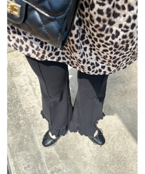 WC（ダブル シー）の「フリルリブパンツ（その他パンツ・レディース・アイボリー/ブラック/グレー/ブラウン・FREE）」の18枚目の写真