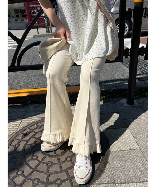 WC（ダブル シー）の「フリルリブパンツ（その他パンツ・レディース・アイボリー/ブラック/グレー/ブラウン・FREE）」の9枚目の写真