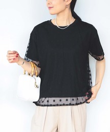 BEAMS HEART | BEAMS HEART / ドットチュール レイヤードTシャツ(Tシャツ/カットソー)