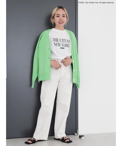 AMERICAN HOLIC（アメリカンホリック）の「THE CITY OF NEW YORK TEE（Tシャツ/カットソー・レディース・ネイビー/オフホワイト/ライトピンク・M/L）」の4枚目の写真