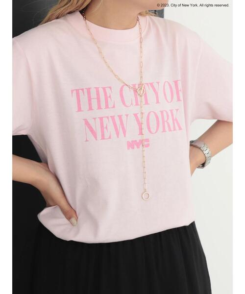 AMERICAN HOLIC（アメリカンホリック）の「THE CITY OF NEW YORK TEE（Tシャツ/カットソー・レディース・ネイビー/オフホワイト/ライトピンク・M/L）」の9枚目の写真