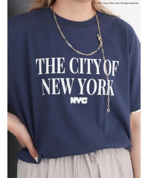 AMERICAN HOLIC（アメリカンホリック）の「THE CITY OF NEW YORK TEE（Tシャツ/カットソー・レディース・ネイビー/オフホワイト/ライトピンク・M/L）」の15枚目の写真
