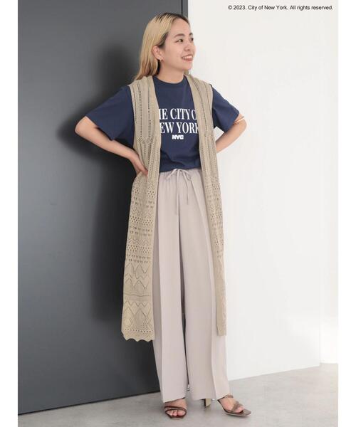 AMERICAN HOLIC（アメリカンホリック）の「THE CITY OF NEW YORK TEE（Tシャツ/カットソー・レディース・ネイビー/オフホワイト/ライトピンク・M/L）」の6枚目の写真