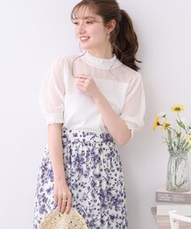 couture brooch | 【肌見せし過ぎない、大人のシアーニット。】LEVITA シャーリングシアートップス(ニット/セーター)