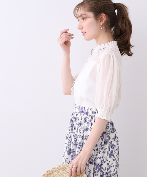 couture brooch（クチュールブローチ）の「◆【肌見せし過ぎない、大人のシアーニット。】LEVITA シャーリングシアートップス（ニット/セーター・レディース・ピンク系/オフホワイト/グレー/ブラック・38/42）」の22枚目の写真