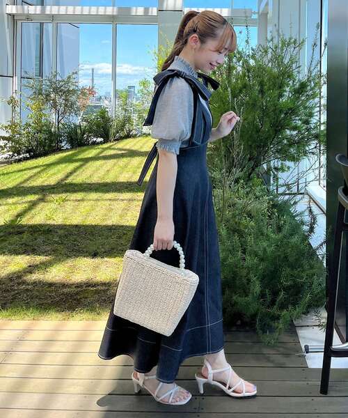 couture brooch（クチュールブローチ）の「◆【肌見せし過ぎない、大人のシアーニット。】LEVITA シャーリングシアートップス（ニット/セーター・レディース・ピンク系/オフホワイト/グレー/ブラック・38/42）」の7枚目の写真