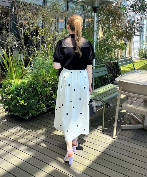 couture brooch（クチュールブローチ）の「◆【肌見せし過ぎない、大人のシアーニット。】LEVITA シャーリングシアートップス（ニット/セーター・レディース・ピンク系/オフホワイト/グレー/ブラック・38/42）」の19枚目の写真