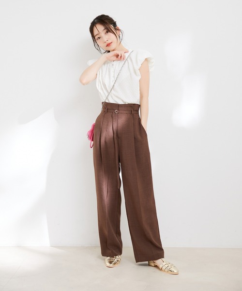 VIS（ビス）の「【洗える】ぽこぽこバルーンスリーブブラウス（シャツ/ブラウス・レディース・オフホワイト/ブラック系その他/ブルー系その他4/ブラック・FREE）」の6枚目の写真