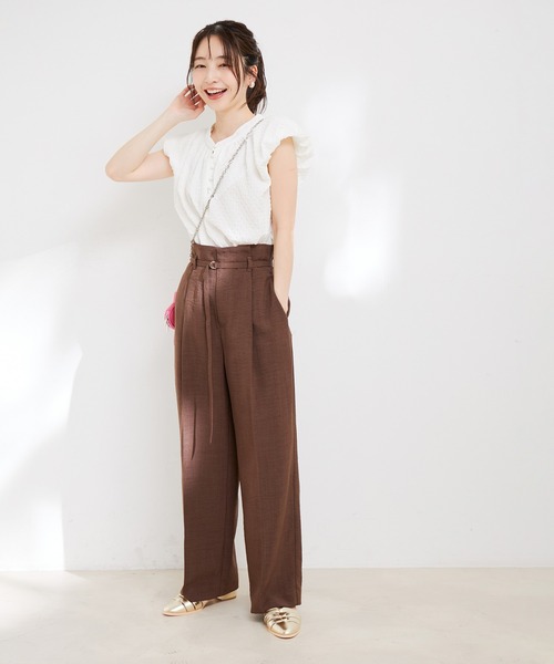 VIS（ビス）の「【洗える】ぽこぽこバルーンスリーブブラウス（シャツ/ブラウス・レディース・オフホワイト/ブラック系その他/ブルー系その他4/ブラック・FREE）」の22枚目の写真