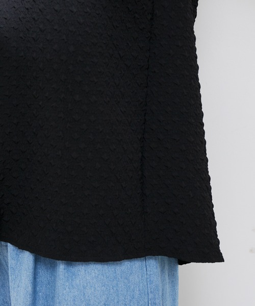 VIS（ビス）の「【洗える】ぽこぽこバルーンスリーブブラウス（シャツ/ブラウス・レディース・オフホワイト/ブラック系その他/ブルー系その他4/ブラック・FREE）」の12枚目の写真