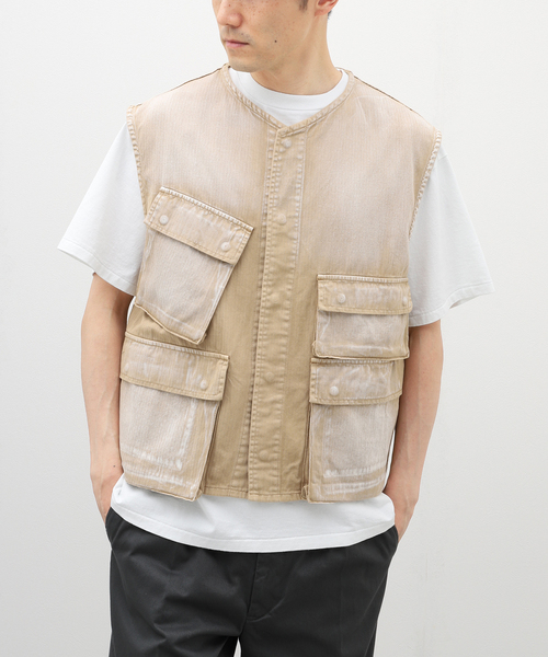 JOURNAL STANDARD J.S HOMESTEAD(ジャーナルスタンダードホームステッド)の「【J.S.Homestead】FATIGUE VEST(ミリタリージャケット・メンズ・ブラック/ベージュ・FREE)」の21枚目の写真