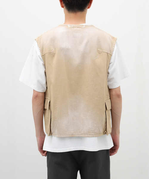 JOURNAL STANDARD J.S HOMESTEAD(ジャーナルスタンダードホームステッド)の「【J.S.Homestead】FATIGUE VEST(ミリタリージャケット・メンズ・ブラック/ベージュ・FREE)」の8枚目の写真