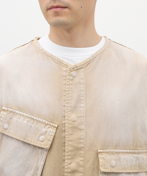 JOURNAL STANDARD J.S HOMESTEAD(ジャーナルスタンダードホームステッド)の「【J.S.Homestead】FATIGUE VEST(ミリタリージャケット・メンズ・ブラック/ベージュ・FREE)」の13枚目の写真