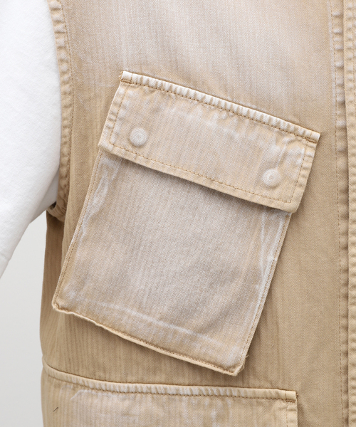 JOURNAL STANDARD J.S HOMESTEAD(ジャーナルスタンダードホームステッド)の「【J.S.Homestead】FATIGUE VEST(ミリタリージャケット・メンズ・ブラック/ベージュ・FREE)」の22枚目の写真