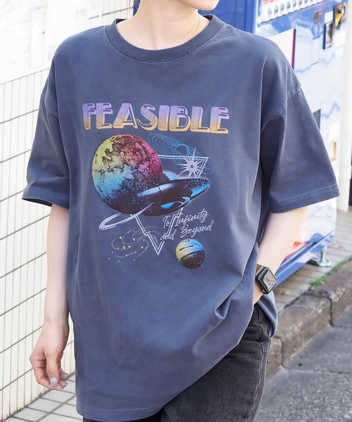 tiptop(ティップトップ)の「アソートピグメントBIGTシャツ(Tシャツ/カットソー・レディース・オフホワイト/ブラック系その他/ブルー/オレンジ/ホワイト系その他/ネイビー系/ブラック系その他3/ブラック系その他2・FREE)」の7枚目の写真