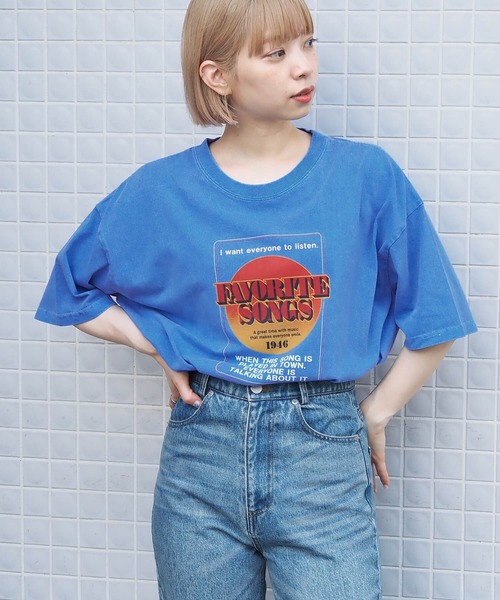 tiptop(ティップトップ)の「アソートピグメントBIGTシャツ(Tシャツ/カットソー・レディース・オフホワイト/ブラック系その他/ブルー/オレンジ/ホワイト系その他/ネイビー系/ブラック系その他3/ブラック系その他2・FREE)」の18枚目の写真