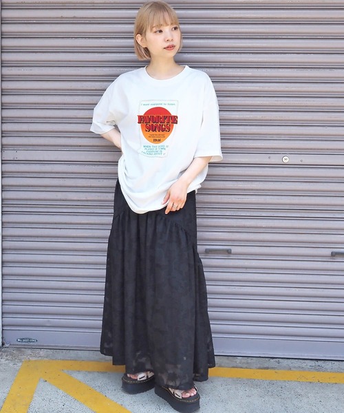 tiptop(ティップトップ)の「アソートピグメントBIGTシャツ(Tシャツ/カットソー・レディース・オフホワイト/ブラック系その他/ブルー/オレンジ/ホワイト系その他/ネイビー系/ブラック系その他3/ブラック系その他2・FREE)」の22枚目の写真