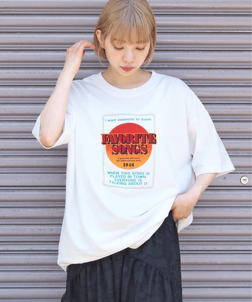 tiptop(ティップトップ)の「アソートピグメントBIGTシャツ(Tシャツ/カットソー・レディース・オフホワイト/ブラック系その他/ブルー/オレンジ/ホワイト系その他/ネイビー系/ブラック系その他3/ブラック系その他2・FREE)」の19枚目の写真