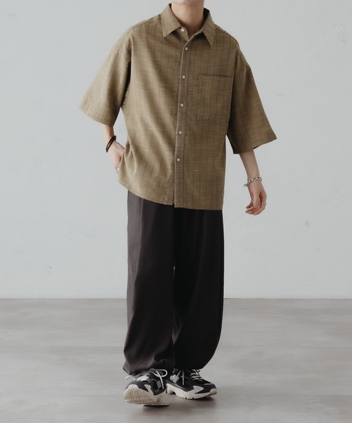 epnok(エプノック)の「ツイードライクルーズシャツ(シャツ/ブラウス・メンズ・ブラック/マスタード/オレンジ・LARGE/SMALL/MEDIUM)」の19枚目の写真