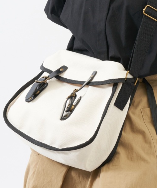 EDIT Gris（エディットグリ）の「【ユニセックス】キャンバスポストマンショルダーバッグ（ショルダーバッグ・レディース・ホワイト/ブラック・FREE）」の12枚目の写真