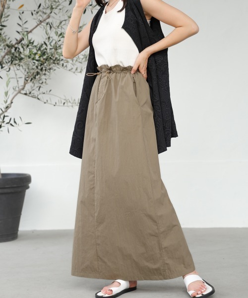 セール】ウエストドロストIラインスカート（スカート）｜Bab（バブ  