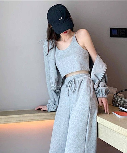 NANEA（ナネア）の「キャミ/パーカー/パンツ  3点セット（ルームウェア/パジャマ・レディース・グレー/チャコールグレー/ブラック・MEDIUM/LARGE/X-LARGE）」の19枚目の写真