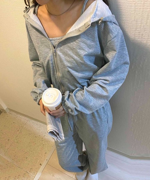 NANEA（ナネア）の「キャミ/パーカー/パンツ  3点セット（ルームウェア/パジャマ・レディース・グレー/チャコールグレー/ブラック・MEDIUM/LARGE/X-LARGE）」の7枚目の写真
