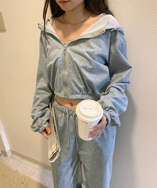 NANEA（ナネア）の「キャミ/パーカー/パンツ  3点セット（ルームウェア/パジャマ・レディース・グレー/チャコールグレー/ブラック・MEDIUM/LARGE/X-LARGE）」の6枚目の写真