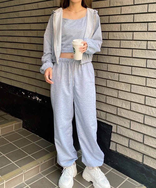 NANEA（ナネア）の「キャミ/パーカー/パンツ  3点セット（ルームウェア/パジャマ・レディース・グレー/チャコールグレー/ブラック・MEDIUM/LARGE/X-LARGE）」の12枚目の写真