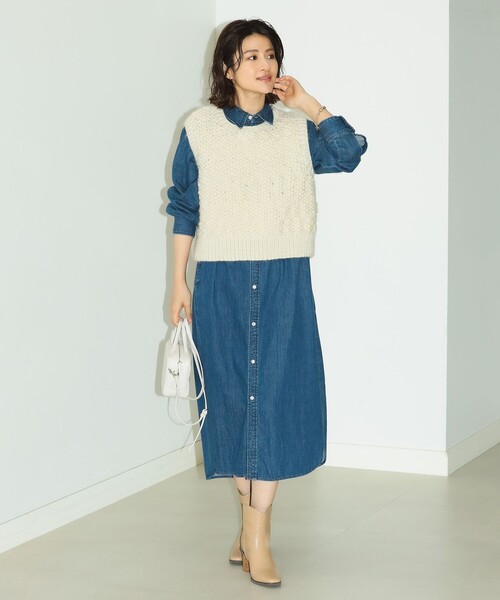 Lee B:MING by BEAMS デニムシャツワンピース 104 Lee（リー）の「LEE × B:MING by BEAMS / 別注 デニム シャツ