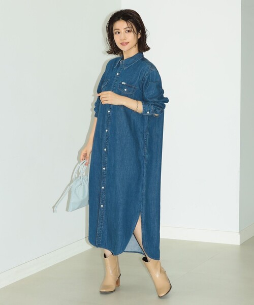 【美品】ビーミングバイビームス ×LEE 別注デニムワンピース B:MING by BEAMS（ビーミング by ビームス）【別注】Lee