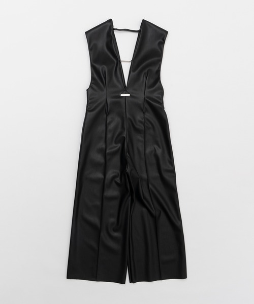 PRANK PROJECT（プランクプロジェクト）の「Vネックヴィーガンレザーオールインワン / V Neck Vegan Leather Jumpsuit（つなぎ/オールインワン・レディース・ブラック・FREE）」の16枚目の写真