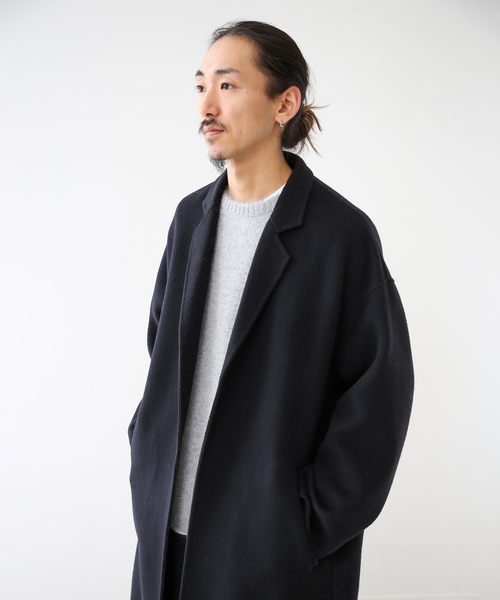FOLL / フォル】super130s wool-cashmere rever coat